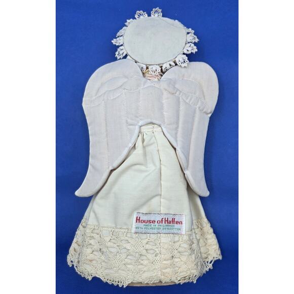 Vtg House Of Hatten Cloth Angel Christmas Tree Topper - Picture 3 of 5